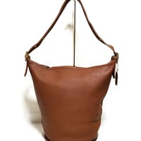 Vintage Coach 9085 XL Duffle Sac Brown Glove Tanned Leather Bucket Bag Great preowned
