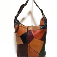 Mint Vintage Coach Rare 11465 Bleecker Large Duffle Limited Edition Leather Patchwork Shoulder Bag