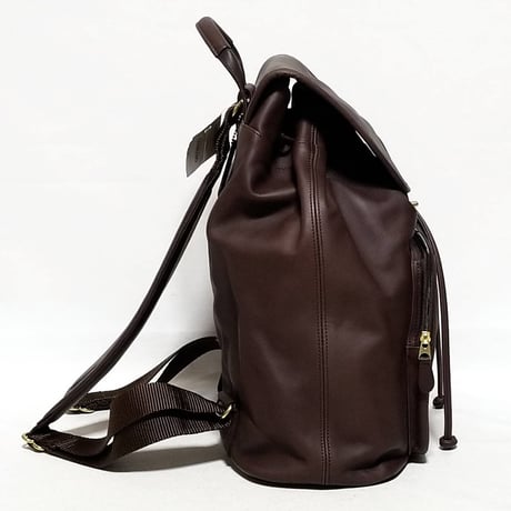 New Unused!  Vintage Coach Very Rare 0547 Flap Backpack Mahogany Glove Tanned Leather Travel