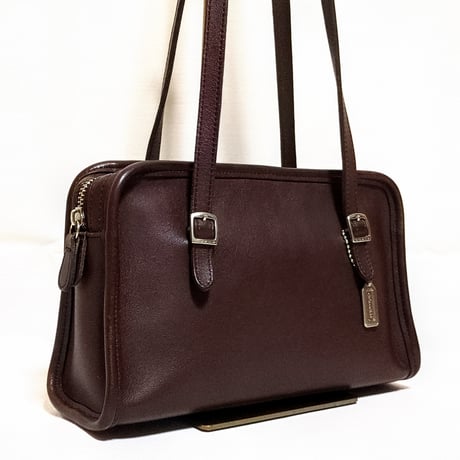 Excellent!  Vintage Coach  Very Rare 9051 Swing Zip  Mahogany Glove Tanned Leather Shoulder Bag