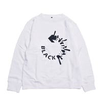 BLACKWHITEサークルロゴスウェット【BWSW002-WH】