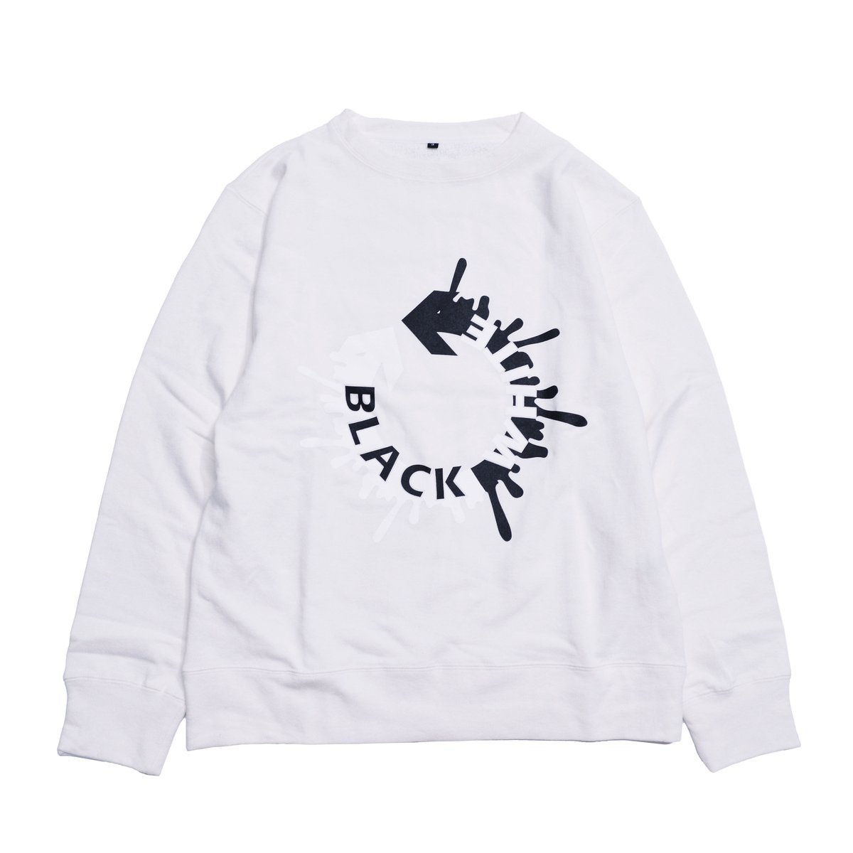 BLACKWHITEサークルロゴスウェット【BWSW002-WH】 | BLACK WHITE