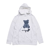 BLACKWHITEクマロゴフーディ【BWPP001-WH】