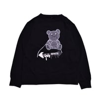 BLACKWHITEクマロゴスウェット【BWSW001-BK】