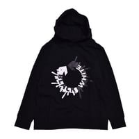 BLACKWHITEサークルロゴフーディ【BWPP002-BK】