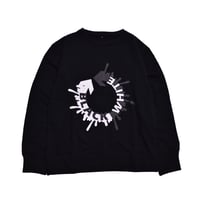 BLACKWHITEサークルロゴスウェット【BWSW002-BK】