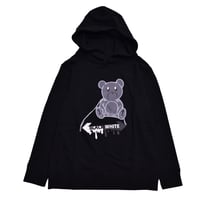BLACKWHITEクマロゴフーディ【BWPP001-BK】