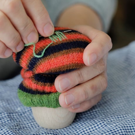 [Darning Set]　立ち型ダーニングマッシュルームセット（説明書と糸付き）