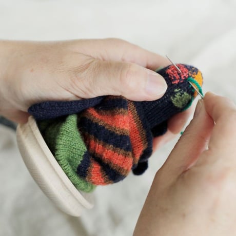 [Darning Set]　パチントダーニングマッシュルームセット（説明書と糸付き）
