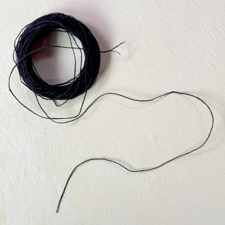 麻のスティッチ糸　ブラック