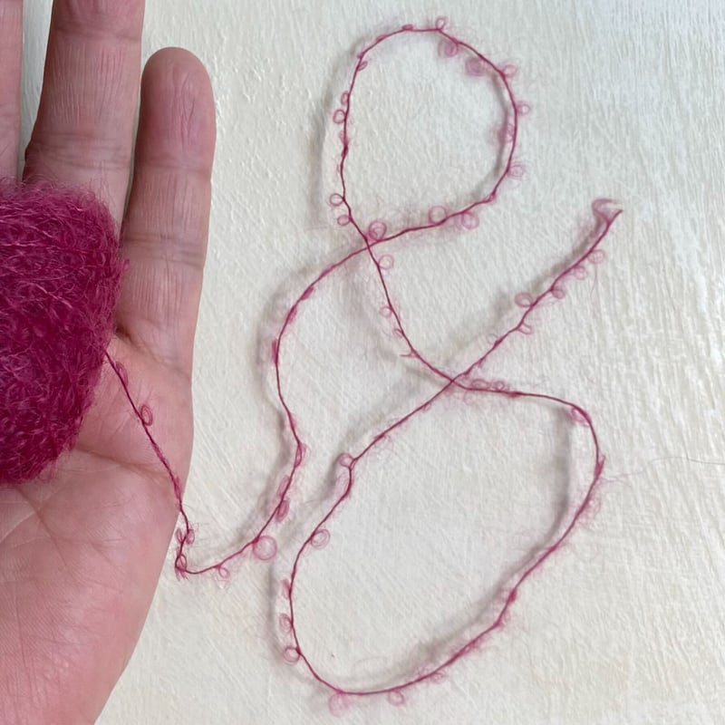 マイクロブークレーモヘヤ糸 バーガンディ | HIKARU NOGUCHI