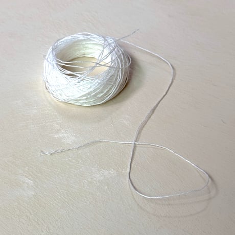 麻のスティッチ糸　ホワイト