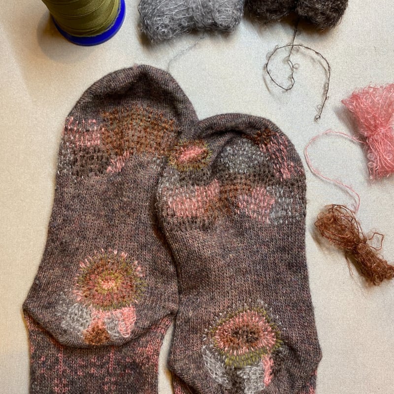 マイクロブークレーモヘヤ糸 バーガンディ | HIKARU NOGUCHI