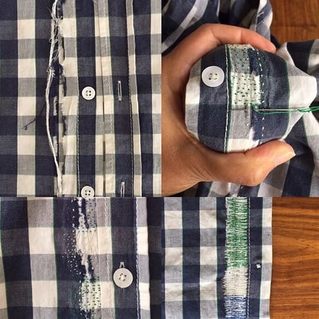 [Darning Set]　赤に白の水玉のダーニングマッシュルームセット（説明書と糸付き）