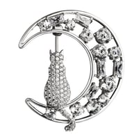 Cat&Moon Pendant Brooch｜キャット＆ムーンペンダントブローチ