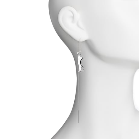 Cat Plate Long Pierce｜キャットプレートロングピアス