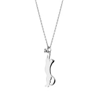 Cat Plate Solitaire Necklace｜キャットプレートソリティアネックレス