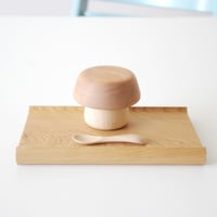 きのこのうつわ＋スプーン＋トレーのセット