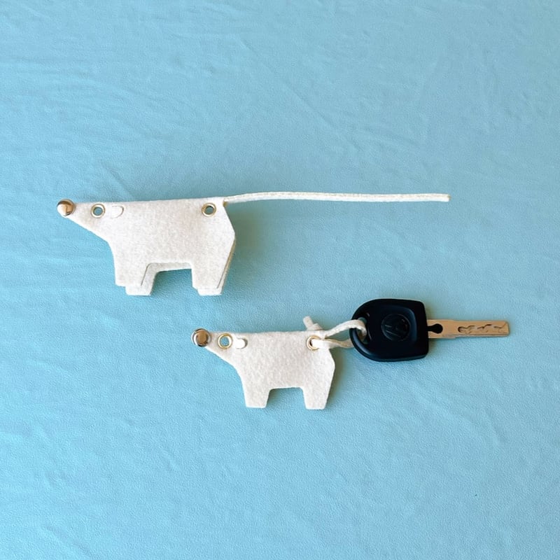 しろくまキーホルダー（親子セット） | スナオラボ