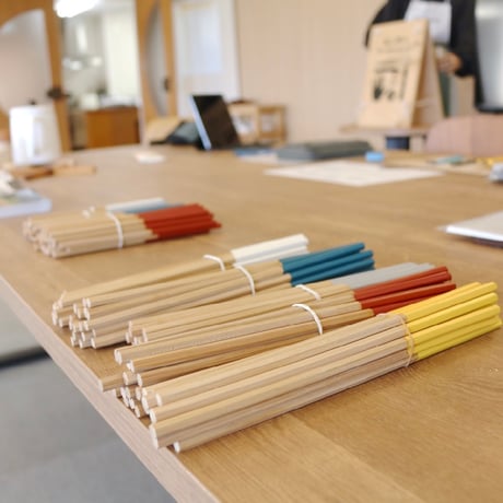 国産の竹を使った箸作り