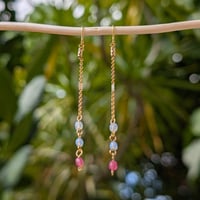 ファイアポリッシュビーズピアス｜Fire Polished Beads Earrings