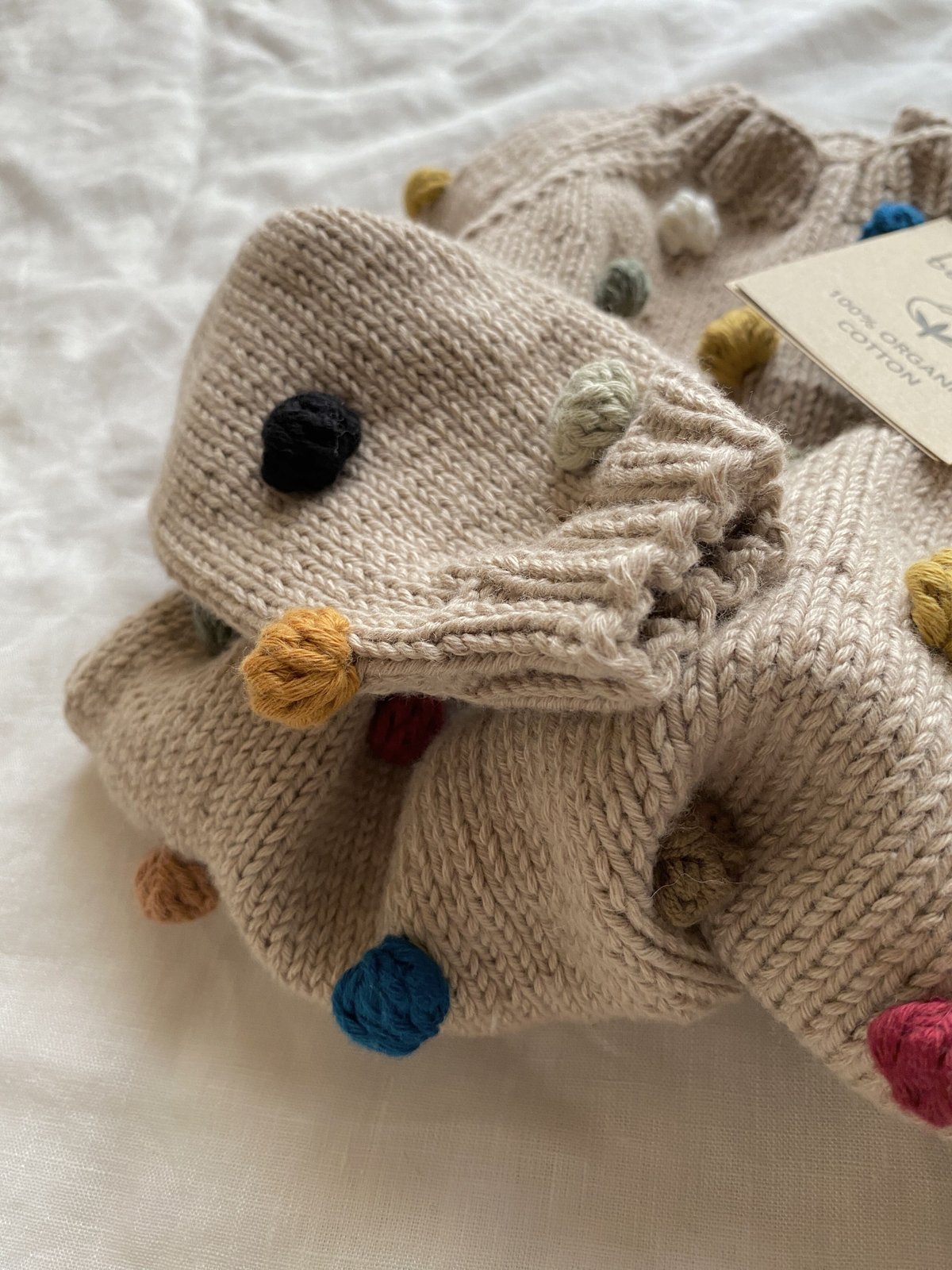 babytoly popcorn sweater 1-3Y Beige-