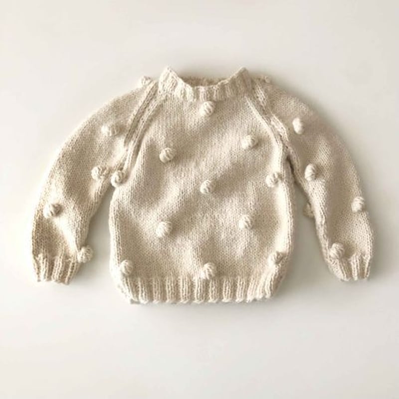 babytoly popcorn sweater 1-3Y Natural - トップス