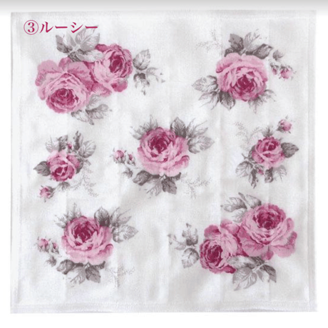 かや生地ふきん 7枚合わせ【日本製】ローズ　薔薇柄　花柄