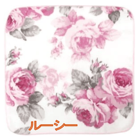 やわ肌ガーゼハンカチ【日本製】二重ガーゼ　ローズ　薔薇柄　花柄