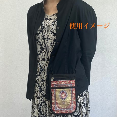 絨毯柄ポシェット④　　スマホショルダー　お財布ショルダー