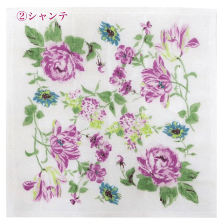 かや生地ふきん 7枚合わせ【日本製】ローズ　薔薇柄　花柄