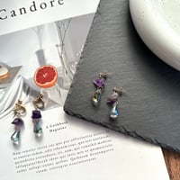天然石のピアス/イヤリング