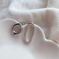 シルバー×アシンメトリーピアス