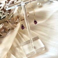 アメジストとゴールドのピアス/イヤリング