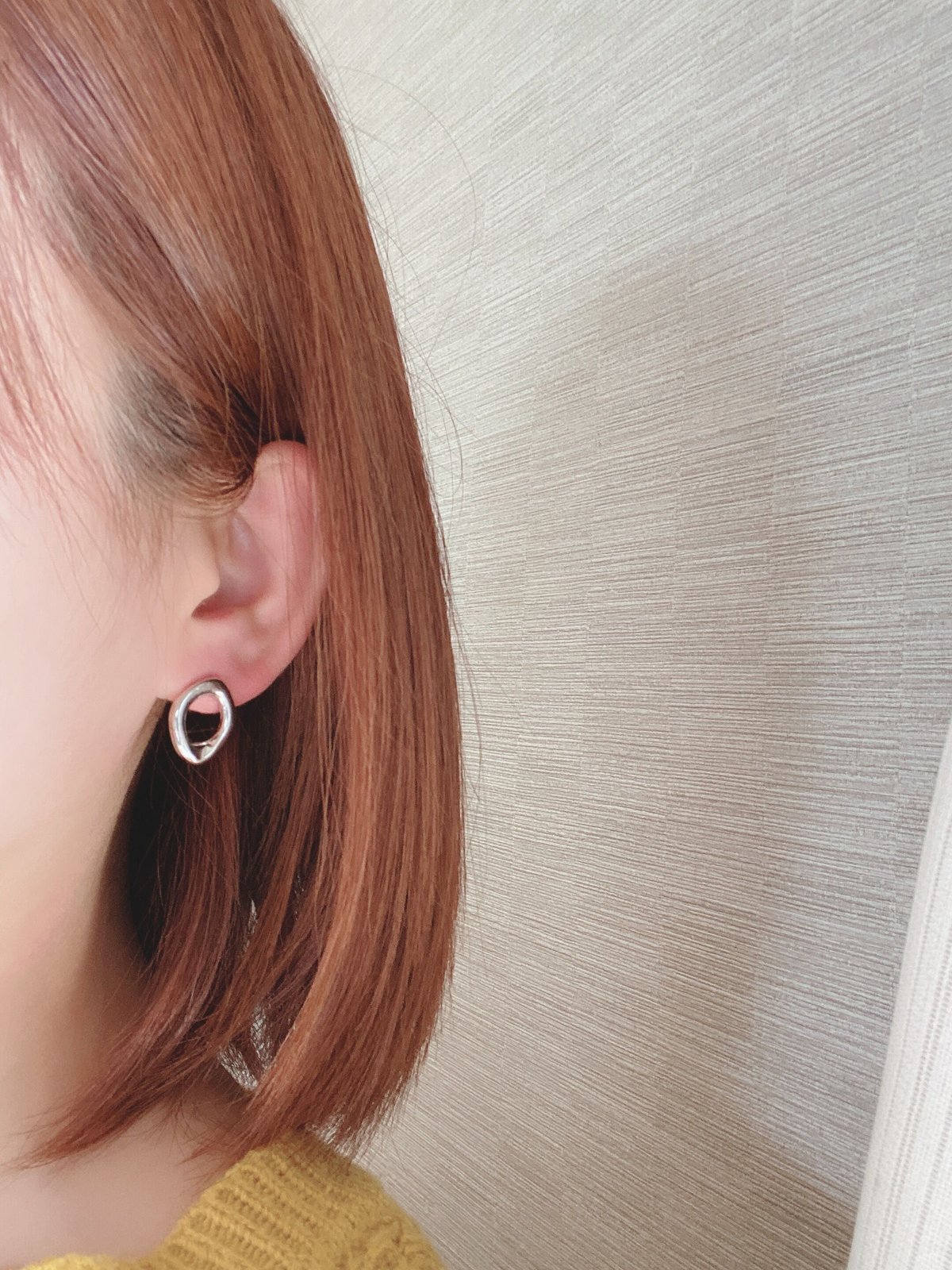 Bijou R.I アシンメトリー ピアス loni】Leaf Bijou Asymmetry Pierce/リーフビジュー