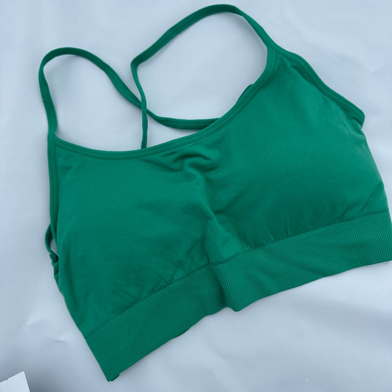 **新品、タグ付き**PALEFLOWERプリントブラトップ/パット付きSサイズ ブラトップ | HAPPIER THAN EVER