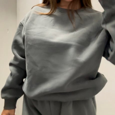 オーガニックコットン　オーバーサイズドスウェットシャツ　フリース