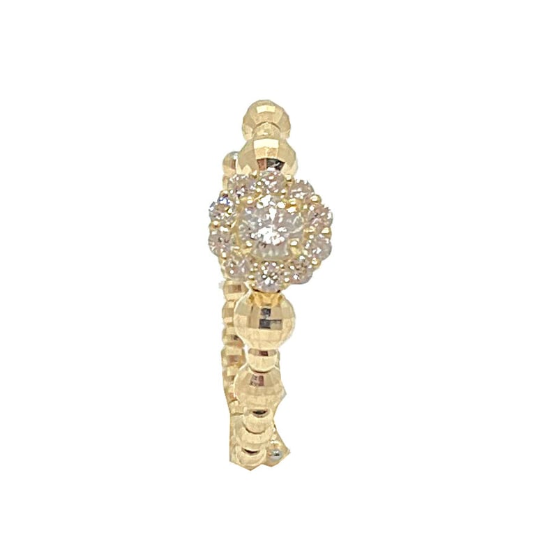 い*ぷ様 0.2ダイヤと18Kゴールドのリング K18 YG イエローゴールド ダイヤモンド リング 0.20ct ミラーボール