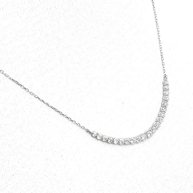 K18 WG ホワイトゴールド ダイヤモンド ネックレス ペンダント D1.03ct 