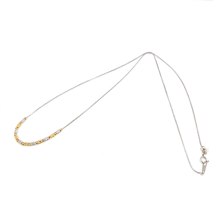 K18 YG PG WG スリーカラーゴールド 地金 ネックレス ペンダント