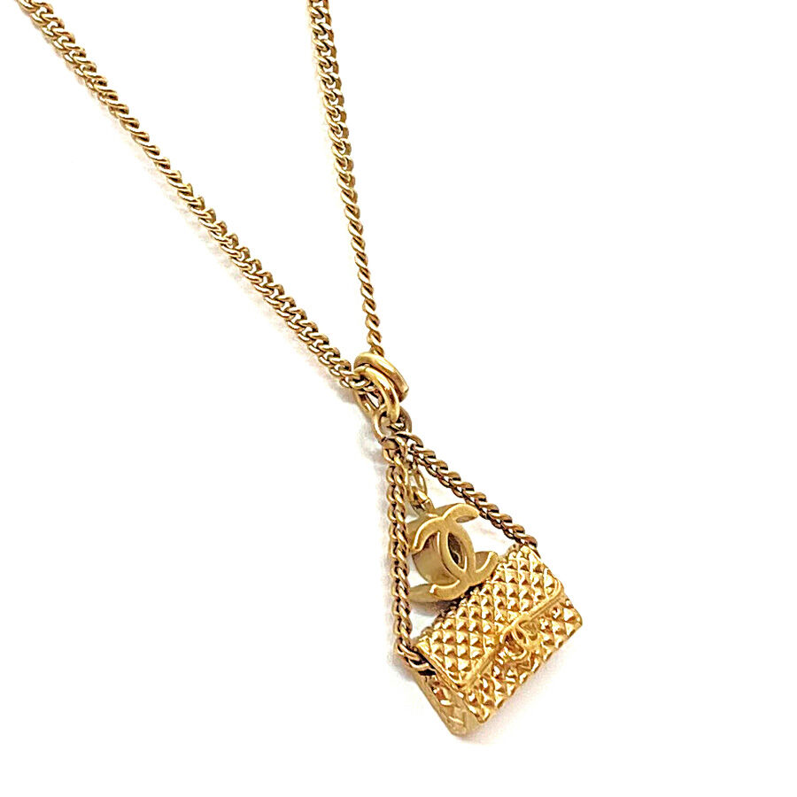 シャネル ヴィンテージ マトラッセバッグモチーフ ネックレス
