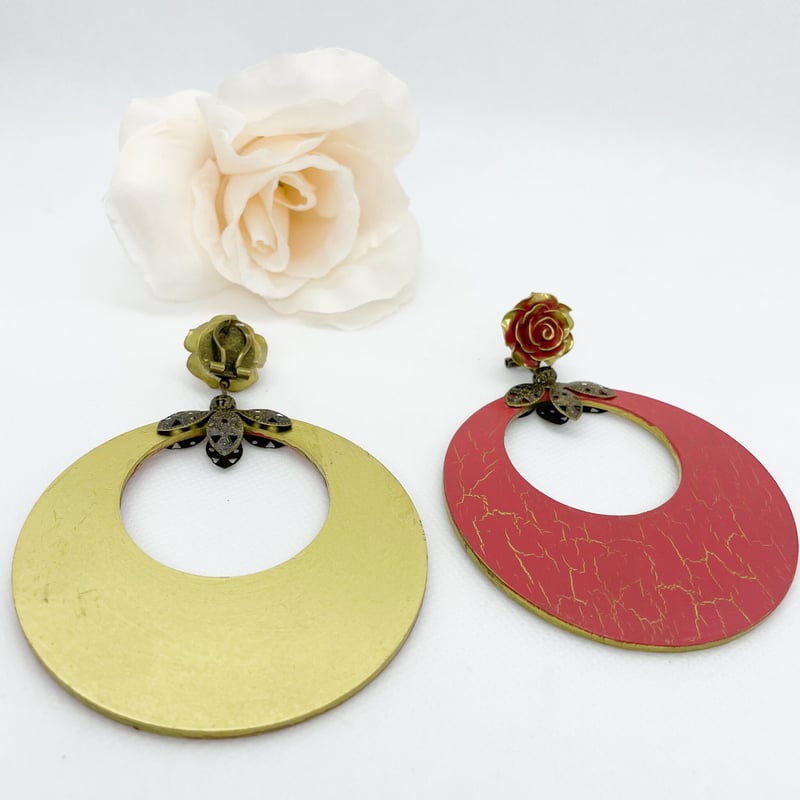 ★ フラメンコ　ファルダ、ピアス3点 フラメンコ ピアス 赤 | Feliz dia