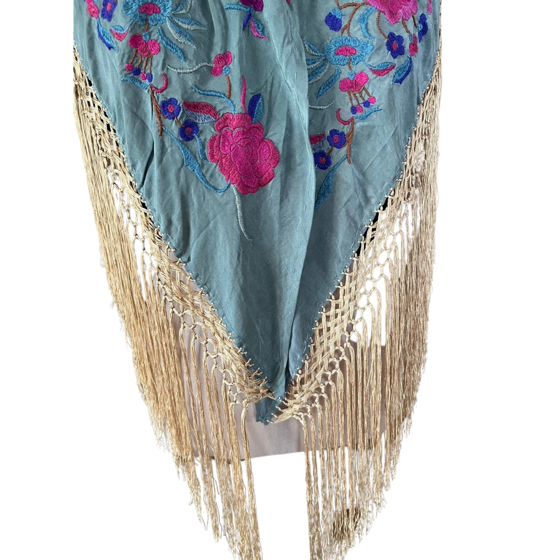 シルク製マントンシージョ（水色） | Feliz dia