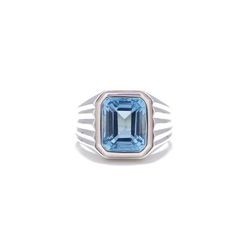 Gangster ring (blue topaz) | ephemeral web shop