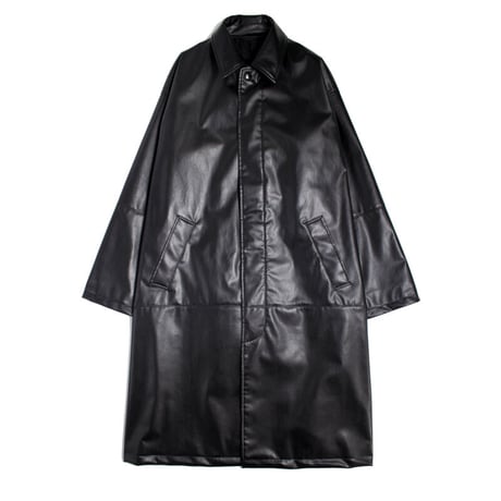 SYNTHETIC LEATHER COAT