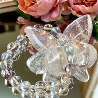 【ブレスレット＆蝶🦋】クリアクォーツ💎心の平安をもたらし、幸運を引き寄せる