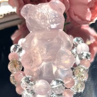 【ブレスレット＆くまさん🧸】ローズクオーツ💎内なる優しさと美しさを引き出す