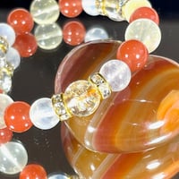 【ブレスレット】ナンホン瑪瑙×ムーンスト―ン💎心の調和と前向きに進む力をサポート