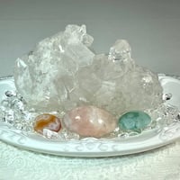 ヒーリングパワーセット🌿おうちをパワースポットに🌿（水晶クラスター＆モルガナイト＆ゴビアゲート）