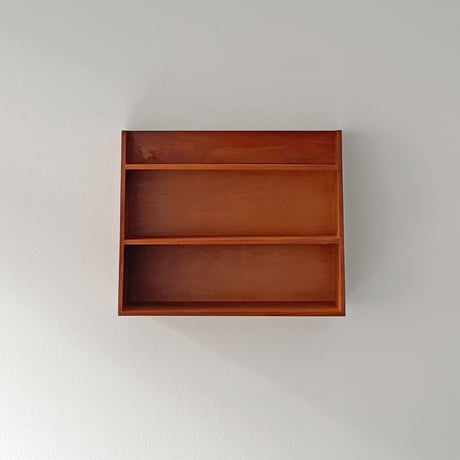 wallrack-03054　天然木 Slope ウォールシェルフ ディスプレイラック 3段 40×33cm